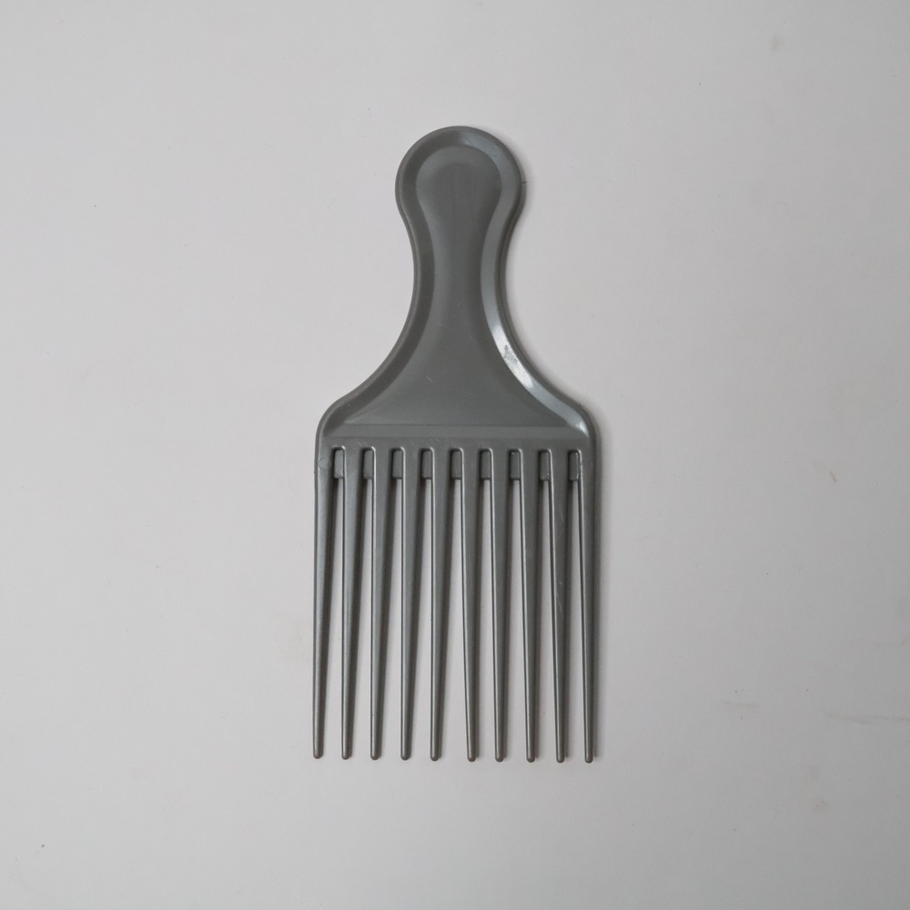 Vintage Goody Gray Plastic Hair Pick Afro Detangling Styling Comb 6 Inch